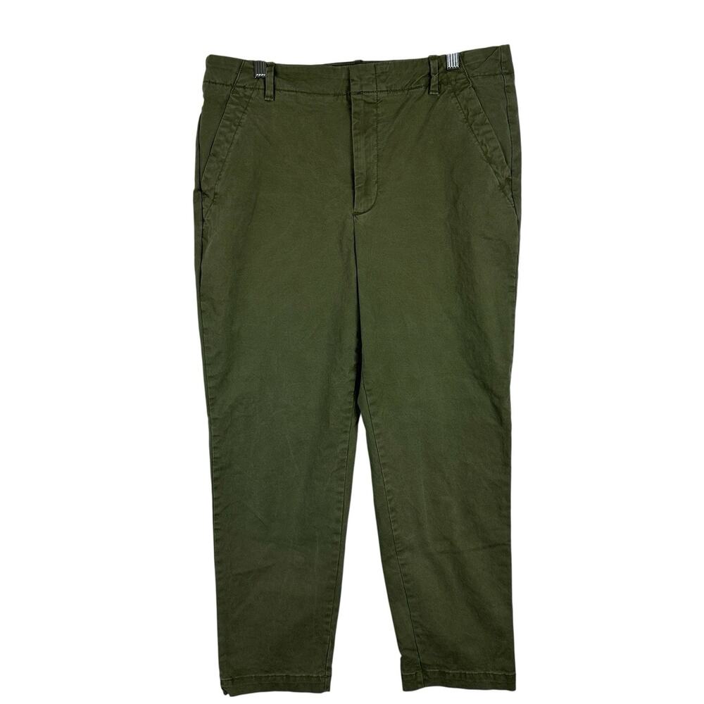 Banana Republic Pants Women 12 Olive Green High Rise Slim Fit Authentic Chino